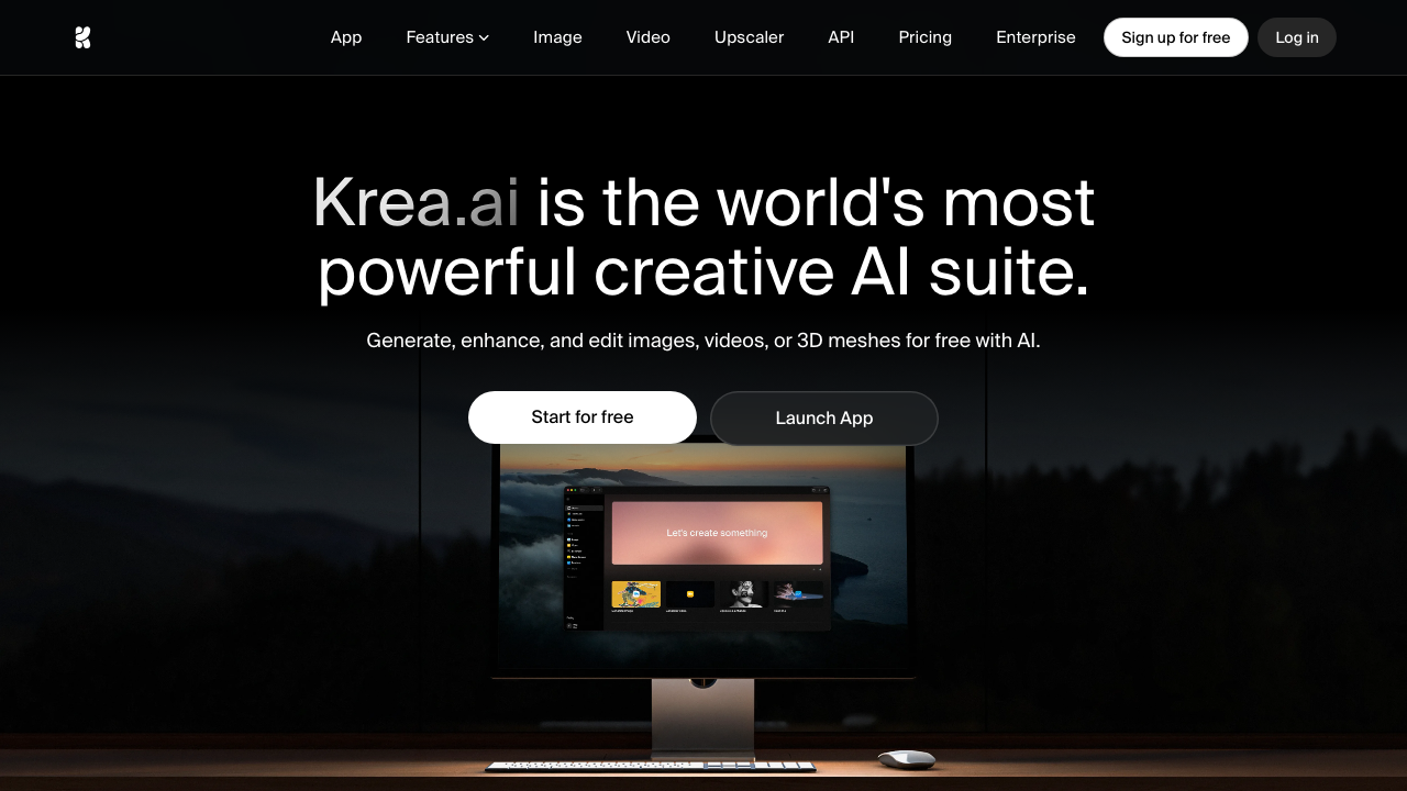Krea homepage